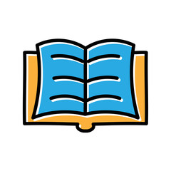 book hand drawn icon vector design