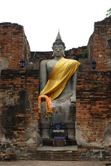Buddha Statue In the Ancient Ruins