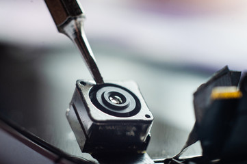 Camera module on the phone. Video camera on mobile.