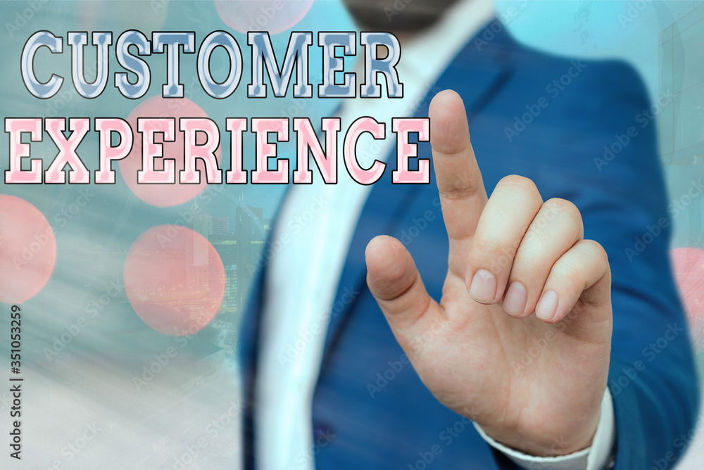 Poster text sign showing customer experience. business photo showcasing product of interaction between orga