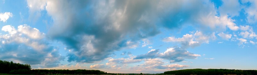 Colorful view of twilight sunrise evening sunset evening sky and beautiful clouds