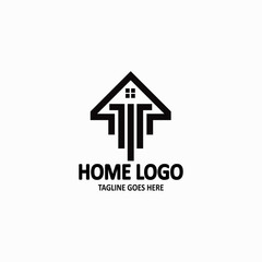Home logo. Building icon. Vector illustration 