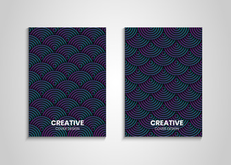 Gradient Circles Decoration Cover Design, Modern Cover Background With Gradient Circles