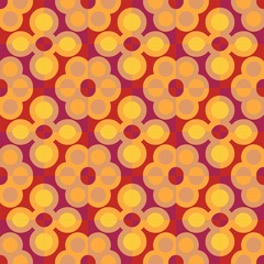 Beautiful of Colorful Circle, Repeated, Abstract, Illustrator Pattern Wallpaper. Image for Printing on Paper, Wallpaper or Background, Covers, Fabrics