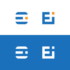 Letter Ei logo. Icon vector.