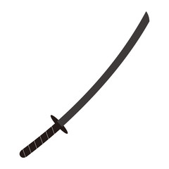 Ninja sword icon logo simple illustration