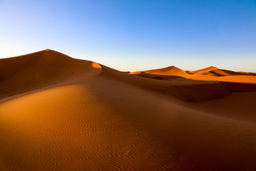Naklejka na ściany i meble Sahara Desert. Merzouga Morocco.