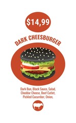 Burger poster burger vector style fast food
