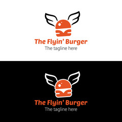 The Flying Burger - Logo for a restaurant or a fast food.