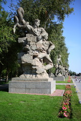 monument to the heroes of the battle of Stalingrad on Mamayev Kurgan Volgograd Russia