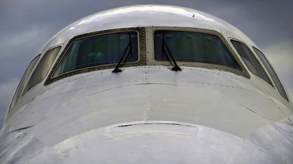 Fototapeta na wymiar Close-up Of Airplane Against Sky