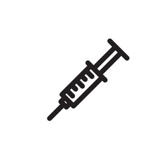 syringe line icon, vector illustration