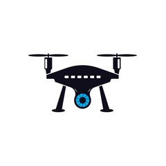 drone logo template vector icon. photography drone vector. quad copter vector icon

