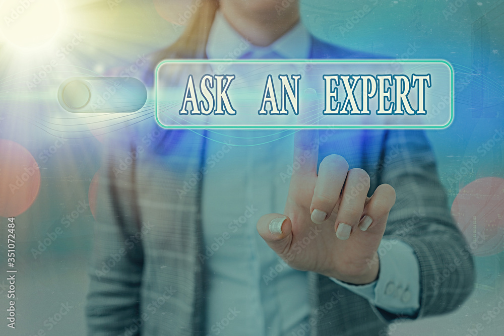 Poster word writing text ask an expert. business photo showcasing confirmation that have read understand an