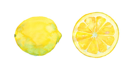 レモン水彩画