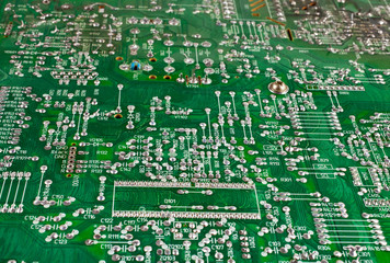 Electronic board with radio parts from electronic device.