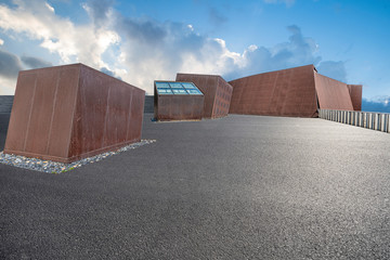 Commercial indoor and outdoor space and pavement