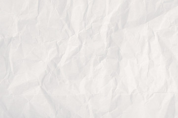  White Crumpled paper  texture
background.