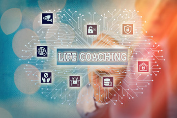 Word writing text Life Coaching. Business photo showcasing an individual employed to help showing...