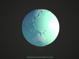 3d rendering Earth background. world map of the Earth with dark background.