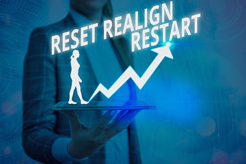 Word writing text Reset Realign Restart. Business photo showcasing Life audit will help you put...
