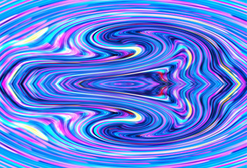 Holographic metal foil rainbow wave, flowing liquid fractal abstract texture.