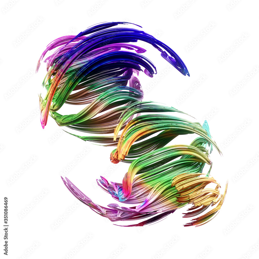 Poster modern colorful flow background, wave liquid shape color paint,3d rendering,conceptual image.