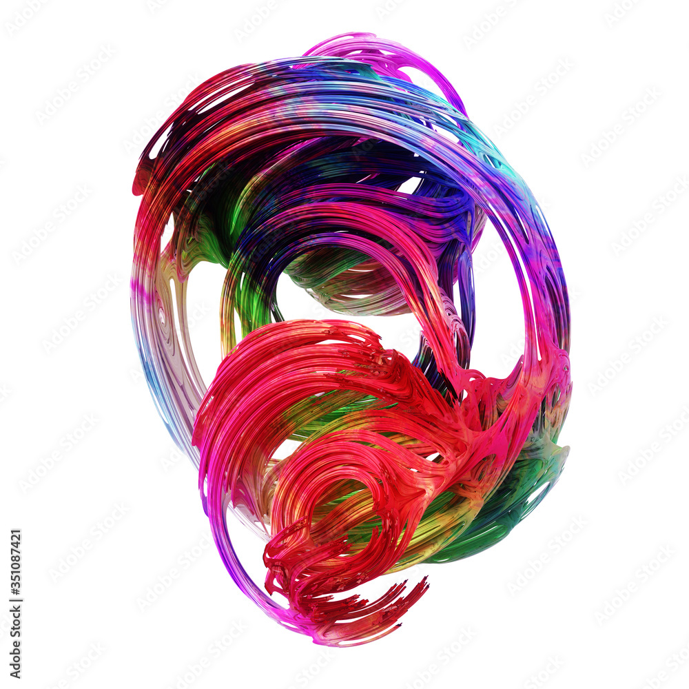 Poster modern colorful flow background, wave liquid shape color paint,3d rendering,conceptual image.