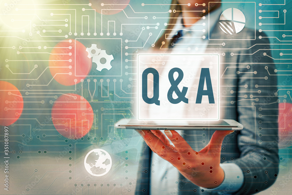 Aufkleber conceptual hand writing showing q and a. concept meaning a period of time or an occasion when someon