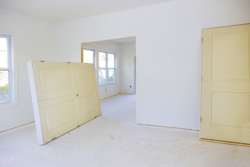 A new home interior wooden doors a wait installation