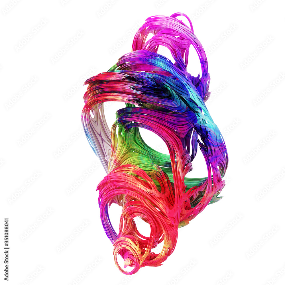 Poster modern colorful flow background, wave liquid shape color paint,3d rendering,conceptual image.