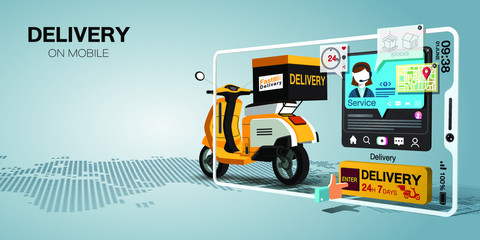 Fast delivery for shopping on mobile application by Scooter