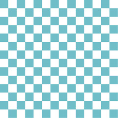 市松模様　水色　M