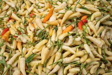 green and yellow peppers