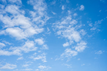 Blue sky background with tiny clouds