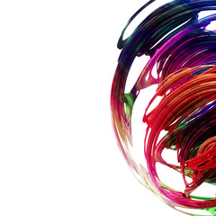Modern colorful flow background, Wave Liquid shape color paint,3d rendering,conceptual image.