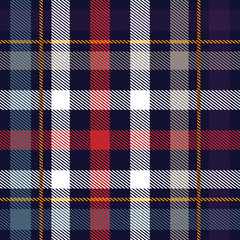 Tartan, Twill plaid seamless pattern abstract background illustration. Scottish style texture for textile print, wallpapers, shirt, fabric, wrapping paper. Vintage square geometric. - Vector