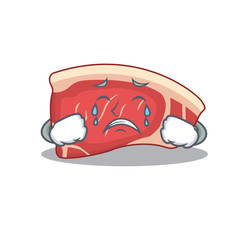 Caricature design of sirloin having a sad face