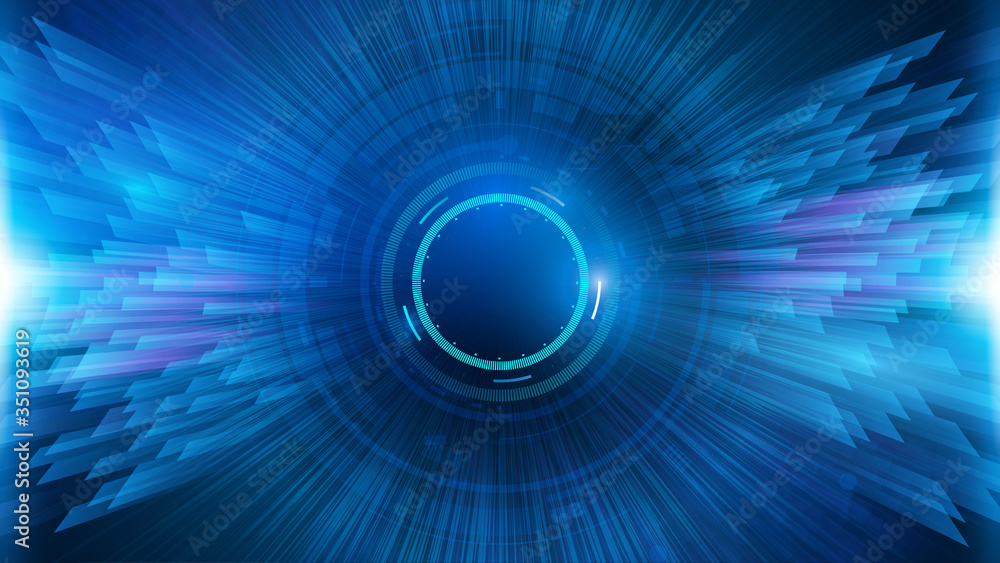 Poster abstract fast pass through tech tunnel speed movement design concept background