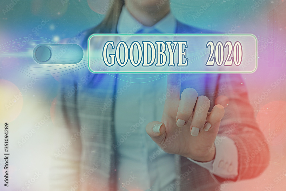 Canvas Prints Word writing text Good Bye 2020. Business photo showcasing express good wishes when parting or at the end of last year