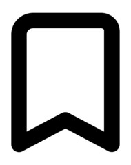 Bookmark border icon vector for web and app