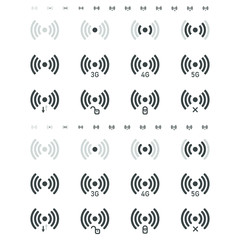 Wifi icon vector illustrator. Connect disconnect secure download symbol. 128x128 pixels and 640x640 pixels. 
