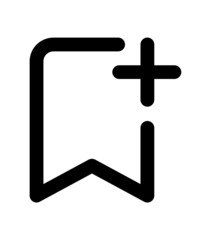 Fototapeta premium add Bookmark icon vector for web and app