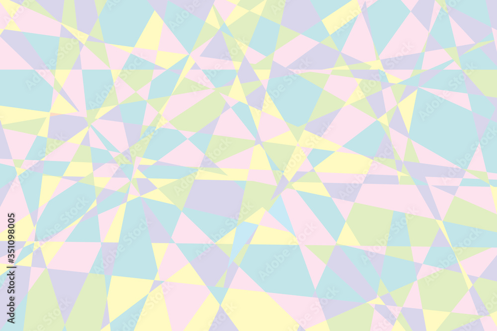 Aufkleber geometric pattern in pastel colors. abstract background from triangles. vector illustration. stock p