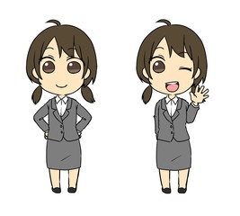 スーツ姿の女性