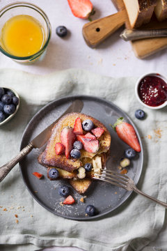French toast on the breakast table