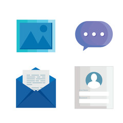 set of login password information and icons design