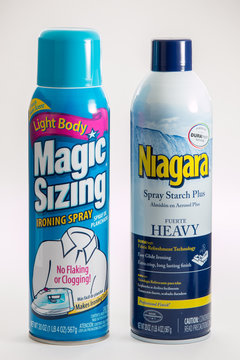 Pensacola, FL - June 4, 2017: Niagara Spray Starch And Magic Sizing Are Competing Spray Starch Brands.