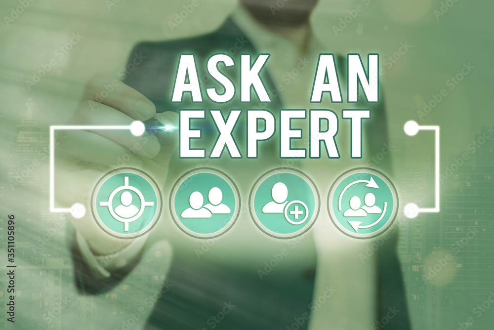 Aufkleber word writing text ask an expert. business photo showcasing confirmation that have read understand an