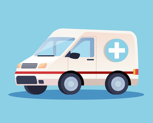 ambulance emergency car transport icon vector illustration design